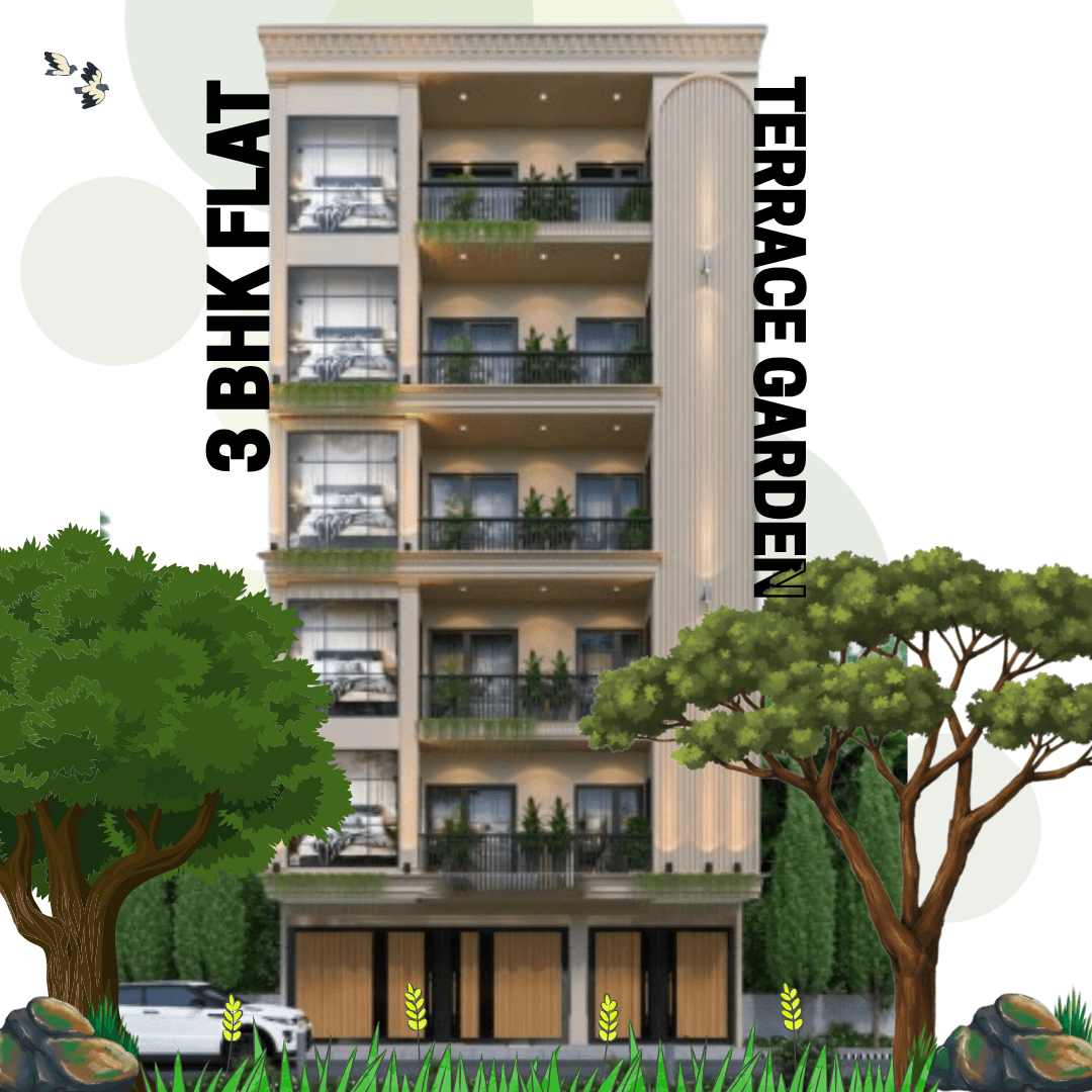 3 BHK Flat In Gated Society With Terrace