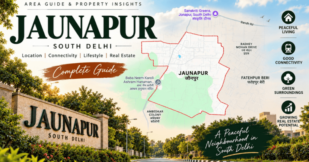 Where is Jaunapur in South Delhi?
